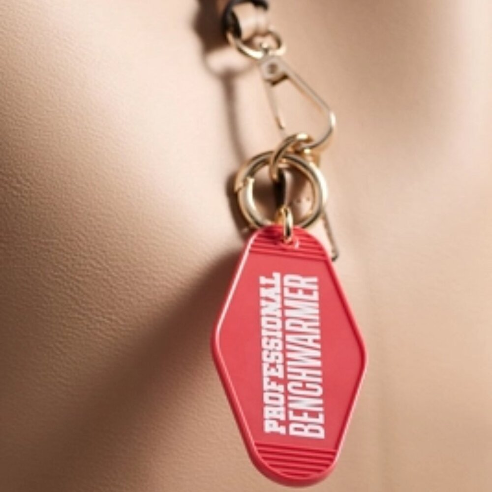 Anthropologie Quote Tag Bag Charm (New - Professional Benchwarmer)